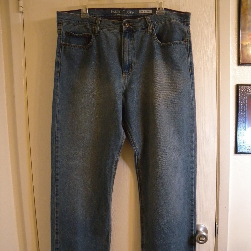 Men's FADED GLORY AUTHENTIC DENIM JEANS - Picture 2 of 12